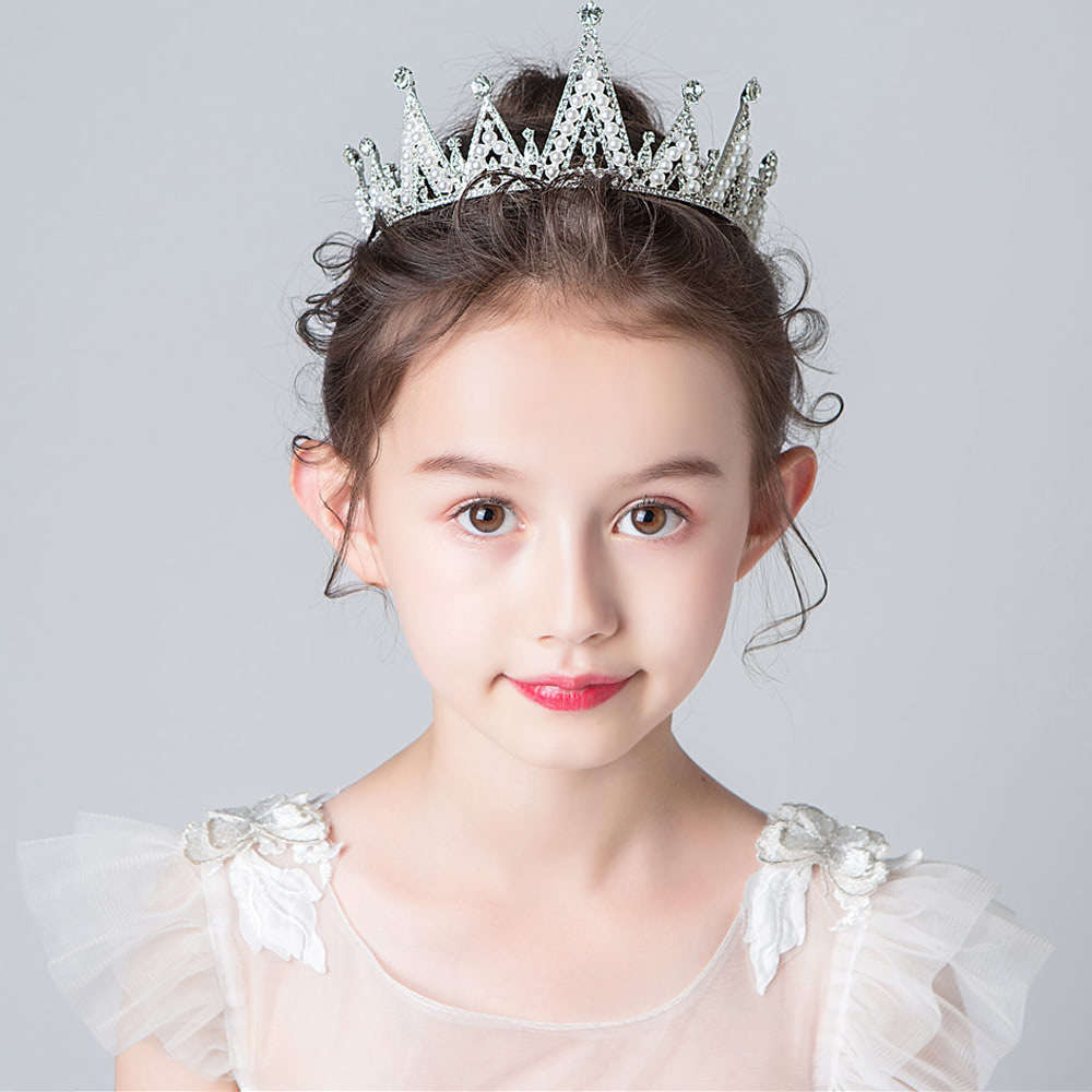 Girls Princess Birthday Party Crown Handmade Crystal Decor Headwear01