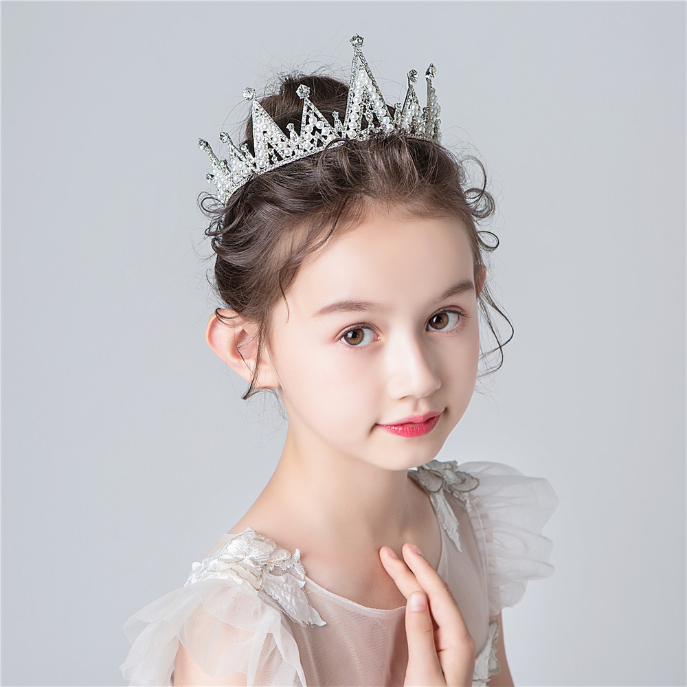 Girls Princess Birthday Party Crown Handmade Crystal Decor Headwear02